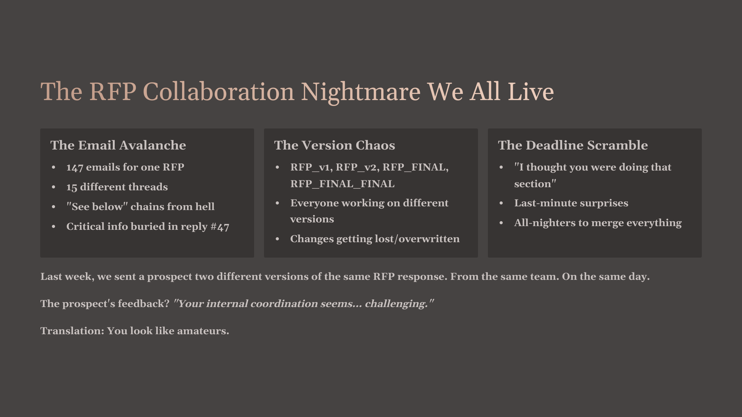 collaboration platform for rfps